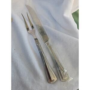 Reed & Barton Palladian Stainless Glossy Edge Carving Knife & Fork Set